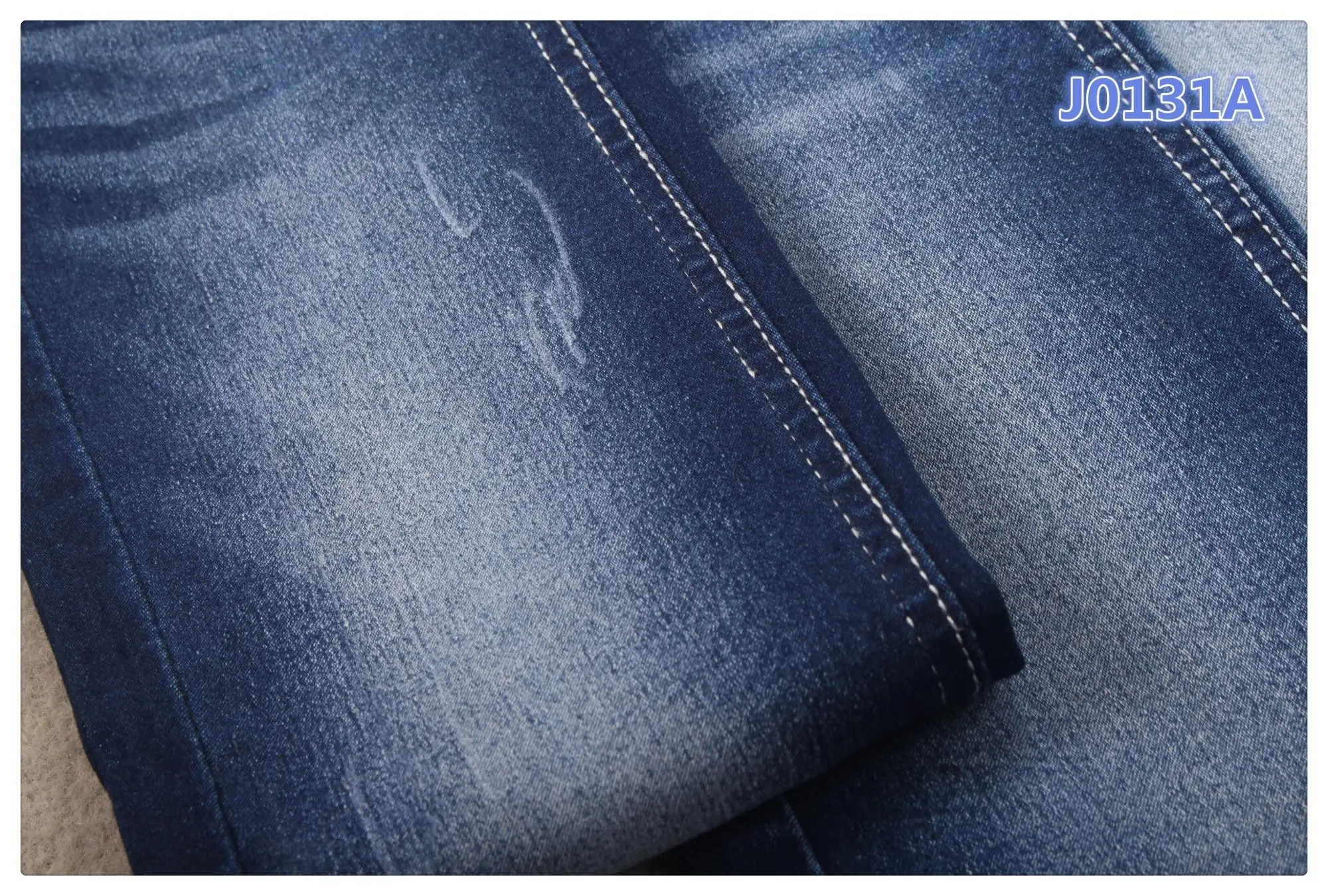 Hot sell cheap price satin polyester spandex denim fabric for women skinny