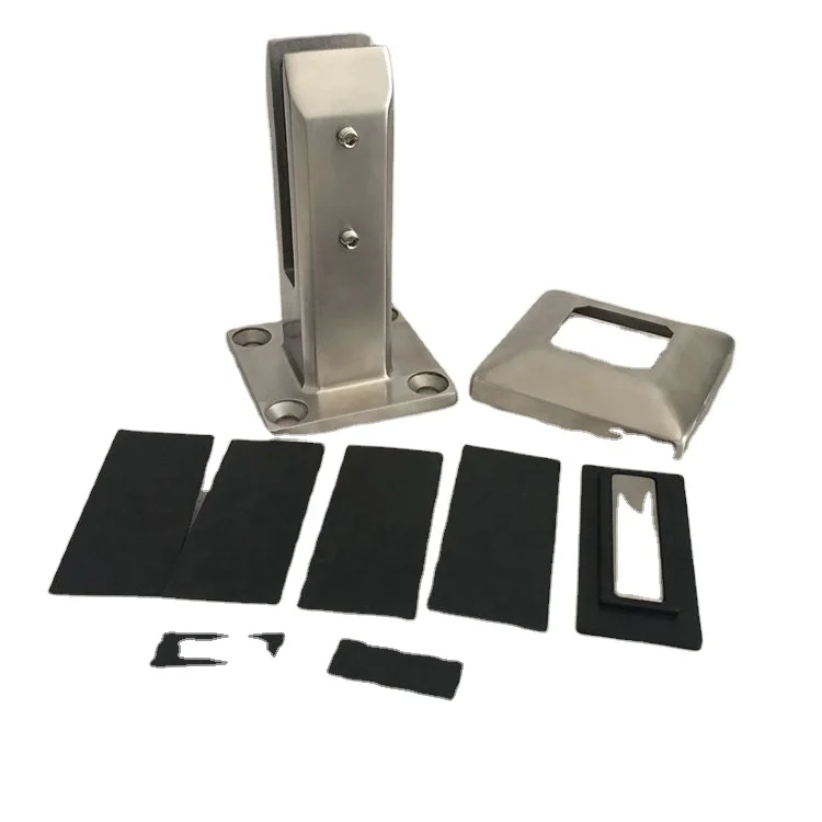 Outdoor staircase fence fittings stainless steel duplex 2205 glass spigot black non-conductive