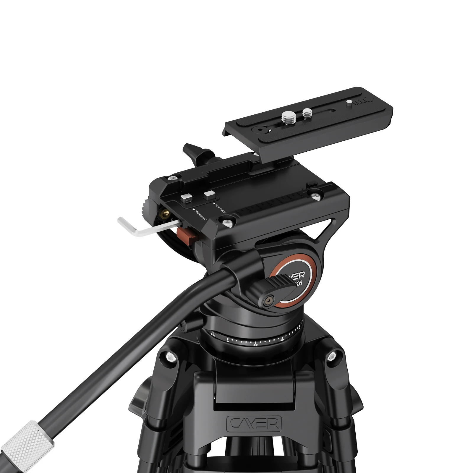 Cayer K6 New Arrival Tripod Fluid Head Pan Tilt Video Head 8 KG Load Capacity Tripod Head for Compact Video Camera and DSLR
