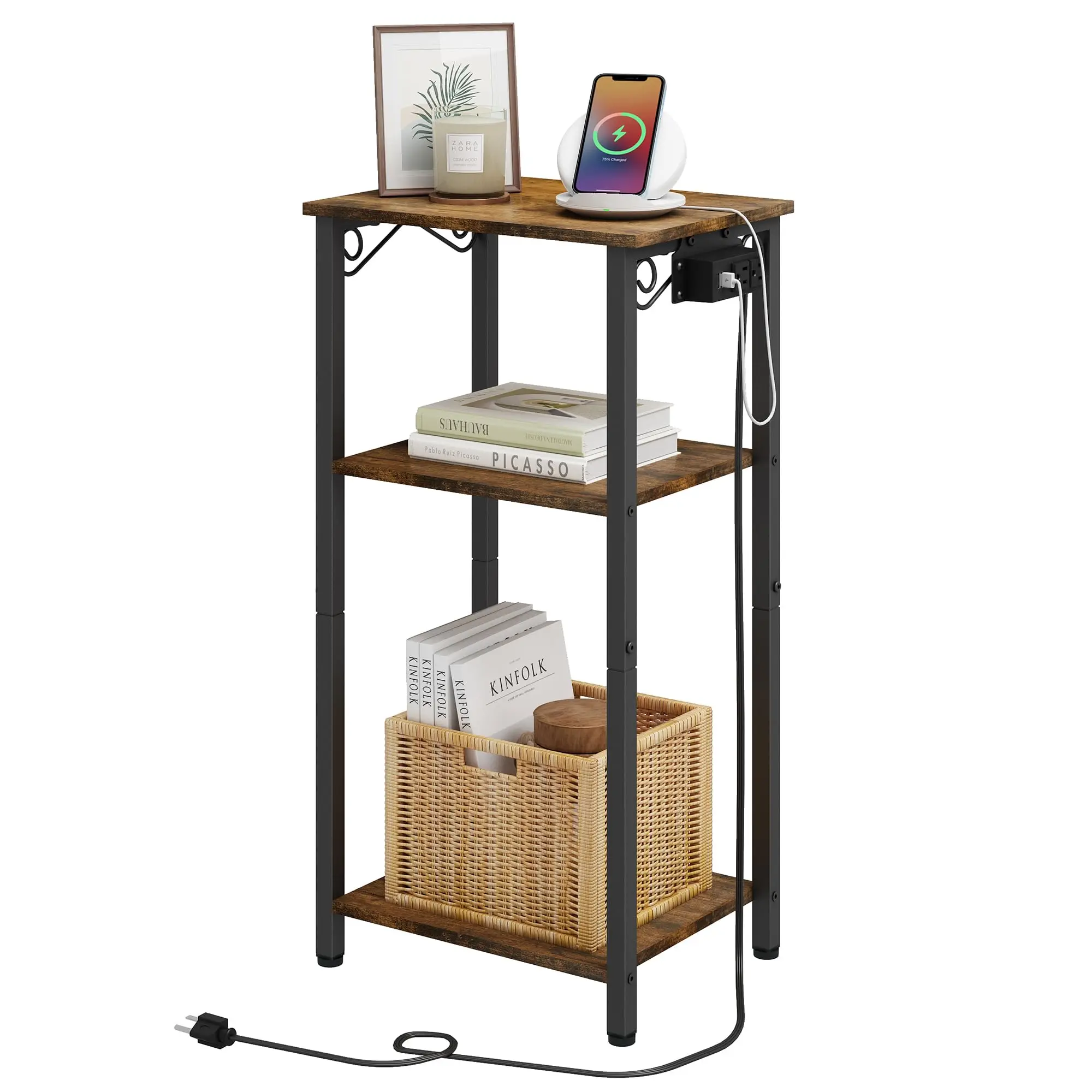 Nightstand Narrow Side Table Small Entryway Table for Small Spaces Small Table Stand Console Entry Way Home Bedroom Hall