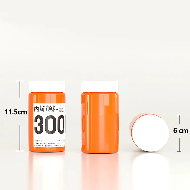 Hot Sale Wholesale 40 Colors 300ml Beginner Artist Non-toxic Waterproof Outdoor Bottled Acrylic Paint