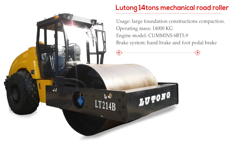 10tons 12tons 14tons 16tons Diesel engine mechanical draive Hydraulic Vibrating single drum Compactor Road Roller