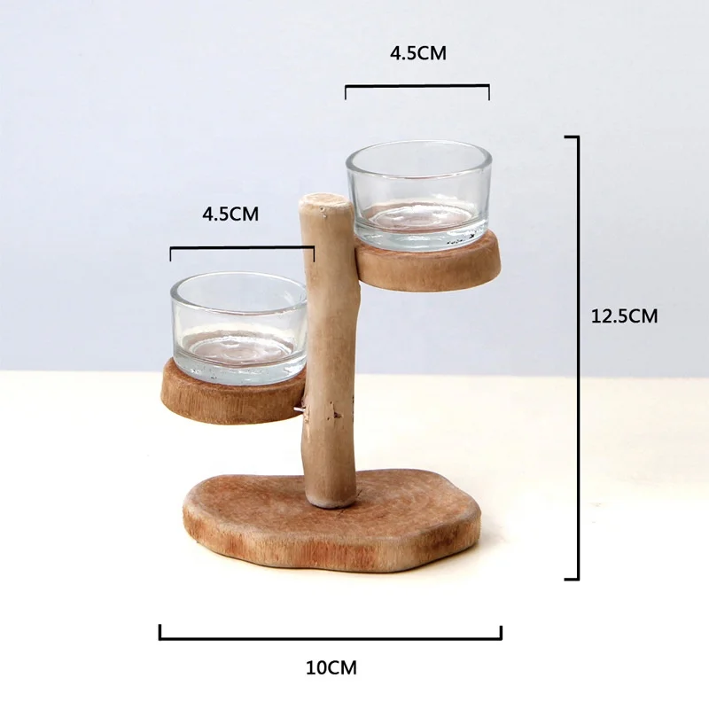 
New design vintage wooden candle stand holders for wedding home decoration 