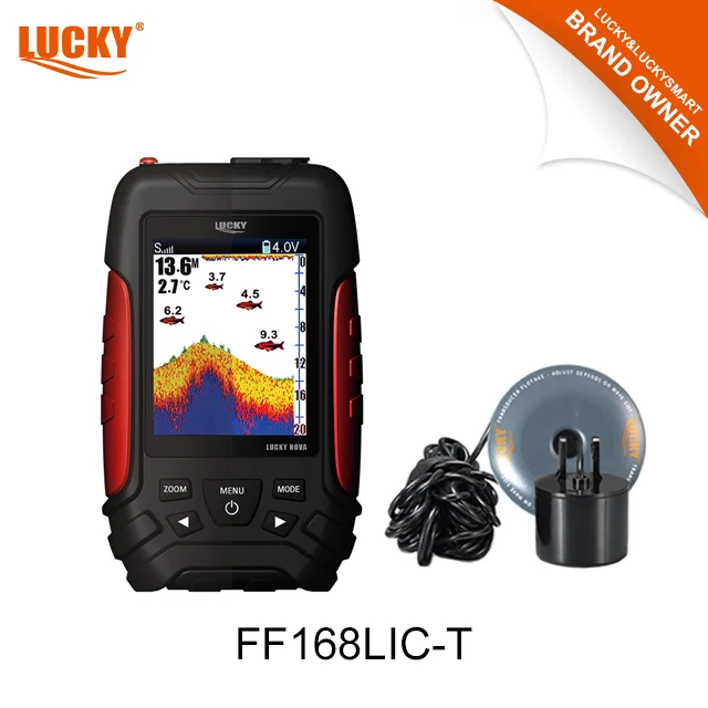LUCKY FL168LiC-T Cable Transducer Fish Finder With 100M Depth Range