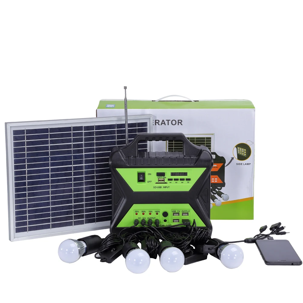 Solar Power Generator System Home Use Portable 84wh lead acid  battery solar panel system  portable solar lighting system