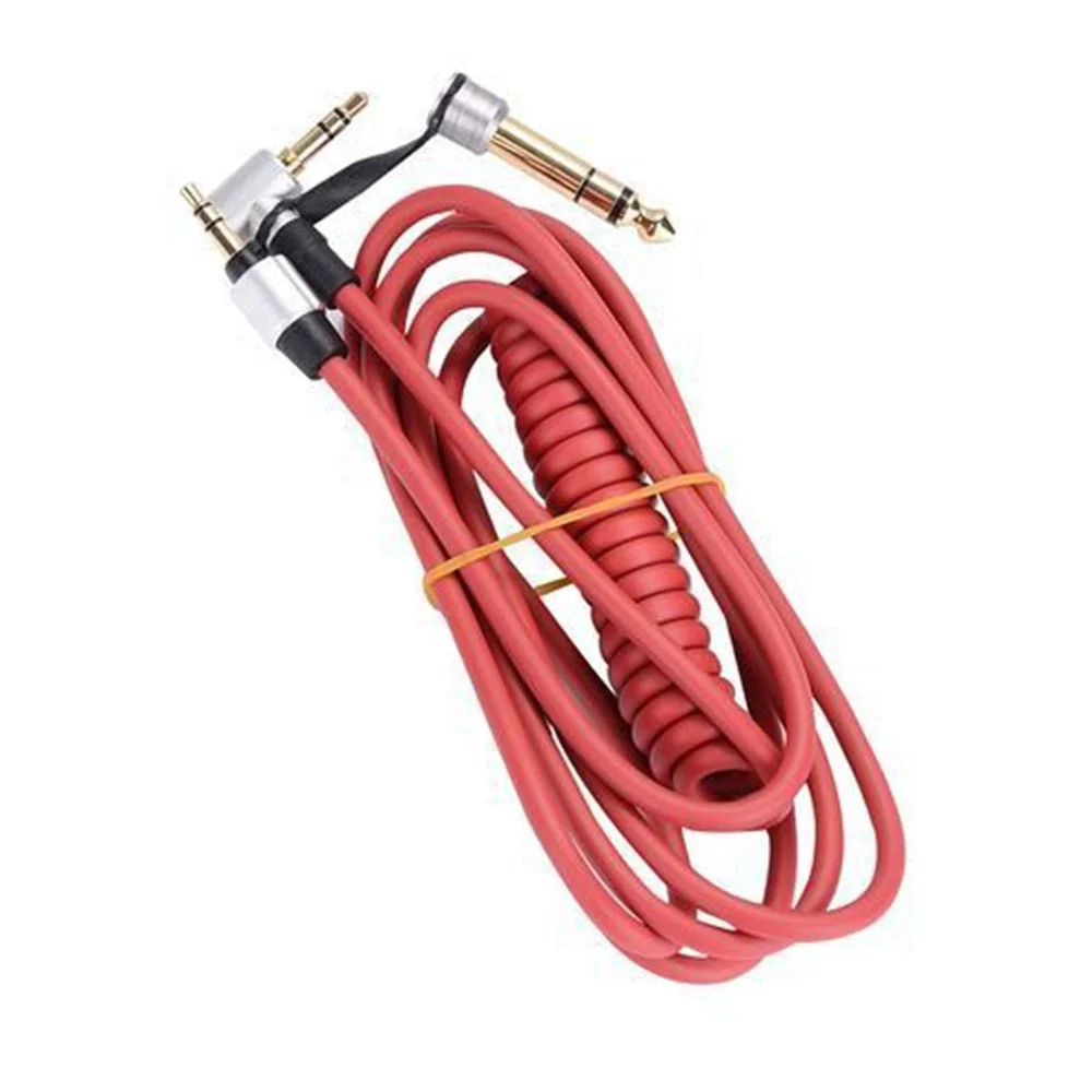 Spring Audio Cable 3.5mm to 3.5mm & 6.5mm Audio Aux Auxiliary Cable Cord Replacement For Solo Pro Headphone Extension Cable