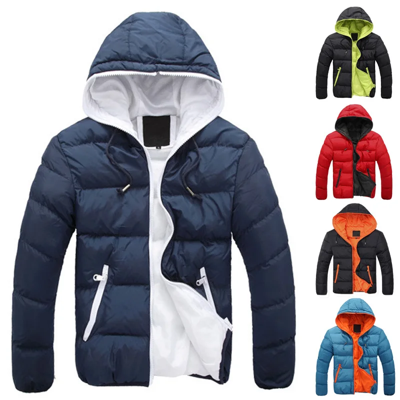 Wholesale Custom Warm Winter Cotton Coat Plus Size Windproof Puff Jacket for Men