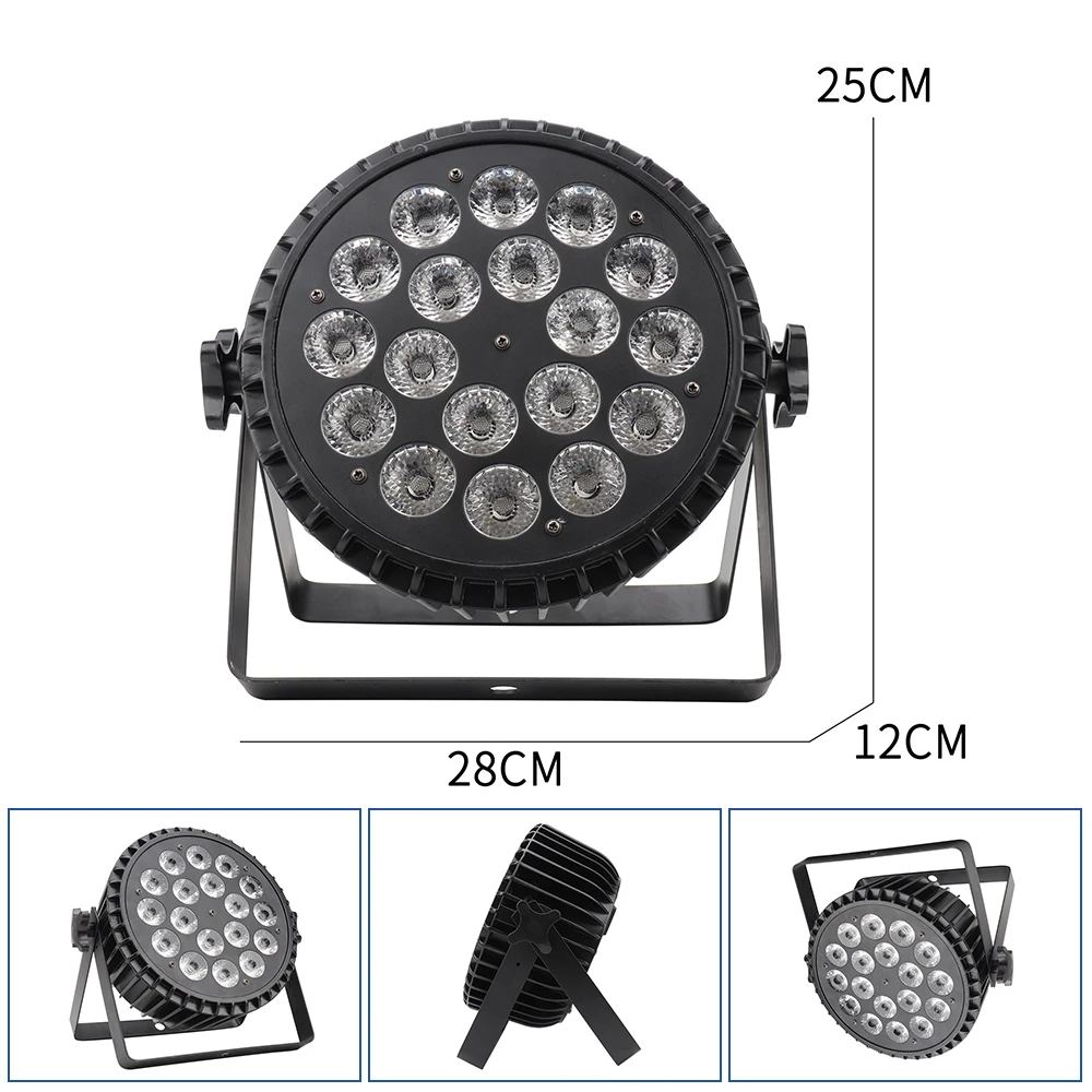 18*10W Dj Light Aluminum Uplights Par Can Light RGBW 4in1 Luz Par LED DMX Disco Lights Event Stage Effect Luces Para Discoteca