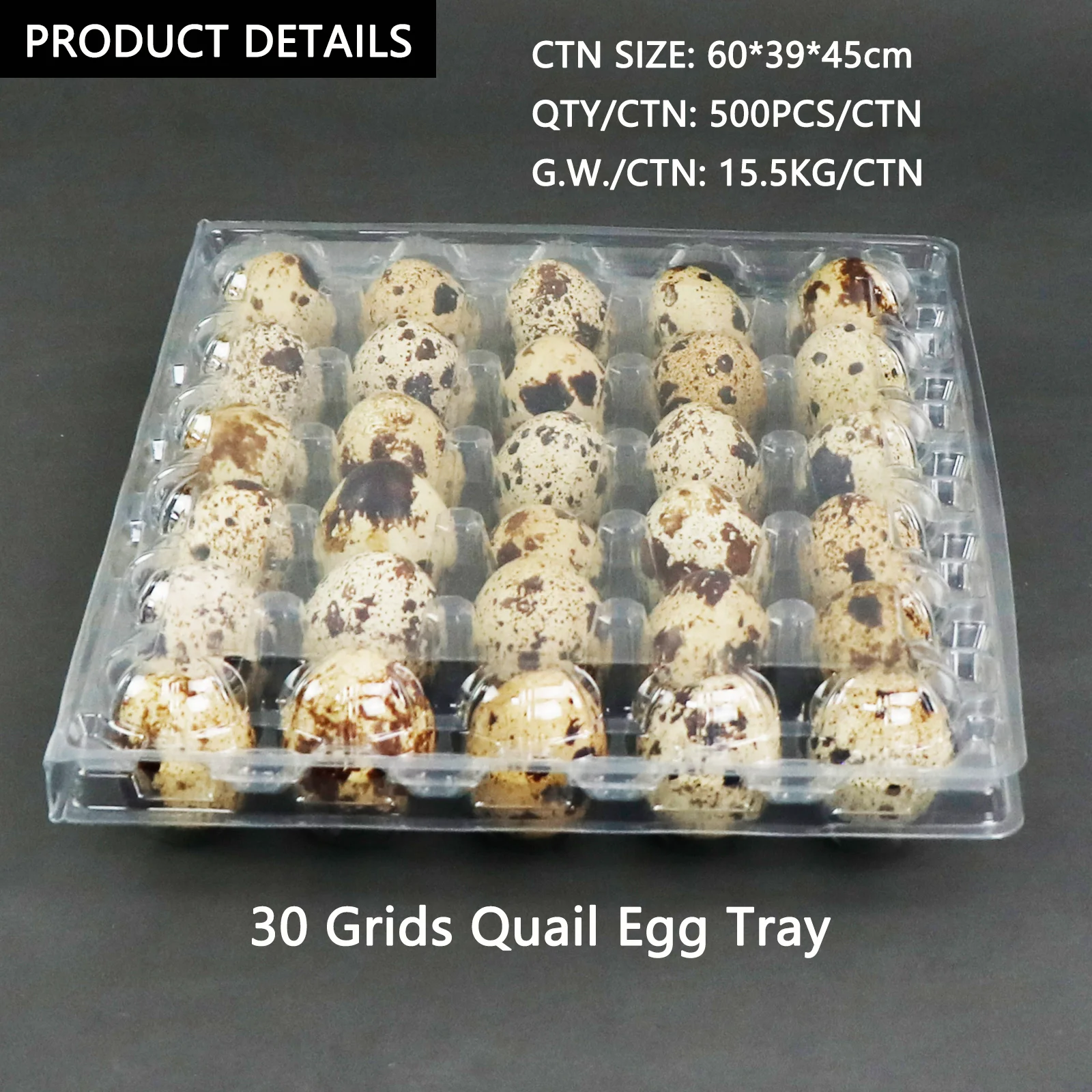 Plastic Quail Egg Packaging Suppliers Plastic Quail Egg Tray 30 Holes Manufacturer