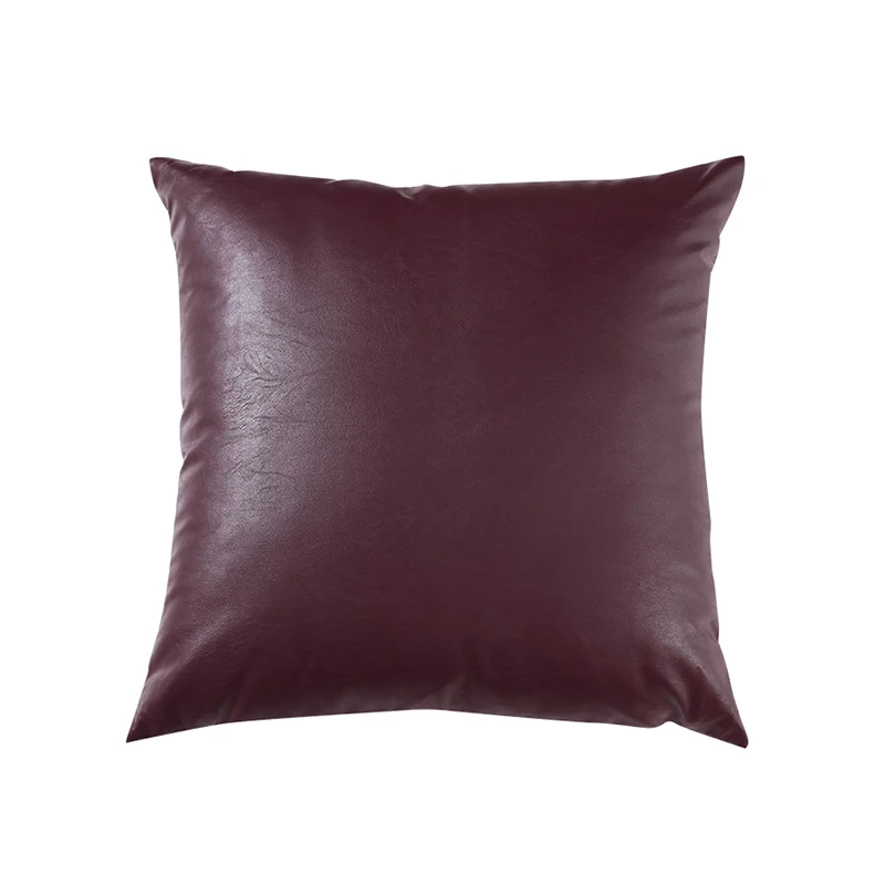 Eco Leather Christmas Throw Pillow Cover Soft Cushion Cover for Decorative Home Sofa Custom