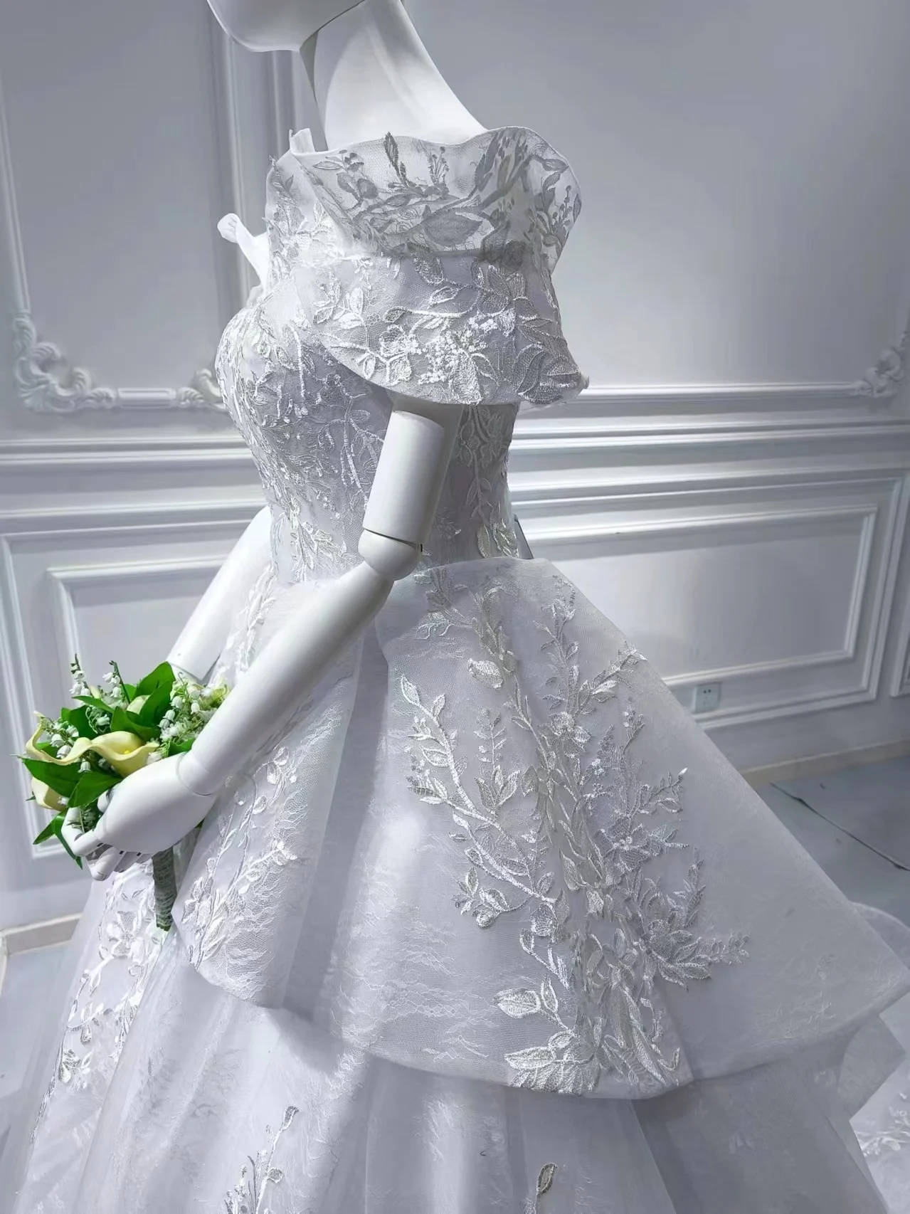 S040N  2025 main wedding dress bride French trailing starry sky forest dreamy fairy wedding dress