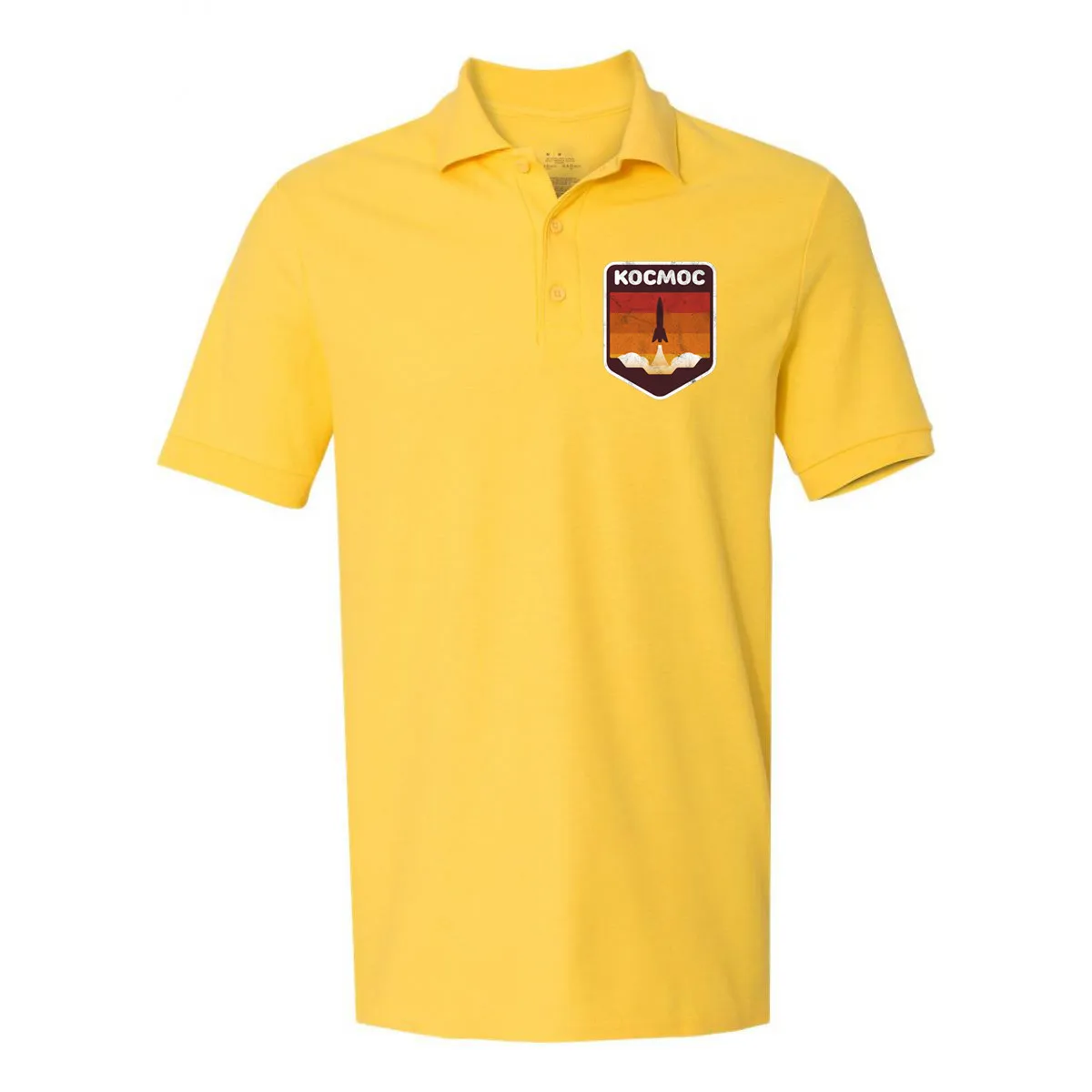 Men Women Polo Shirts Homme Chemise Russian language space rocket badge Eid holidays gift Camiseta Designer manga larga Brand Lu