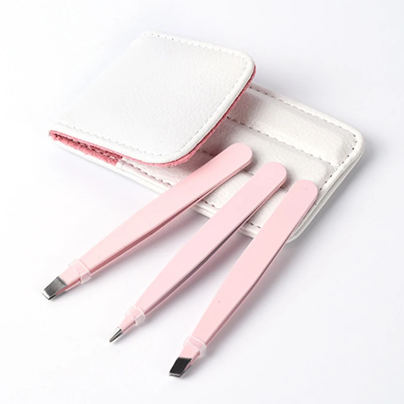 Stainless Steel Eyebrow Tweezers Eyelash Extension Set
