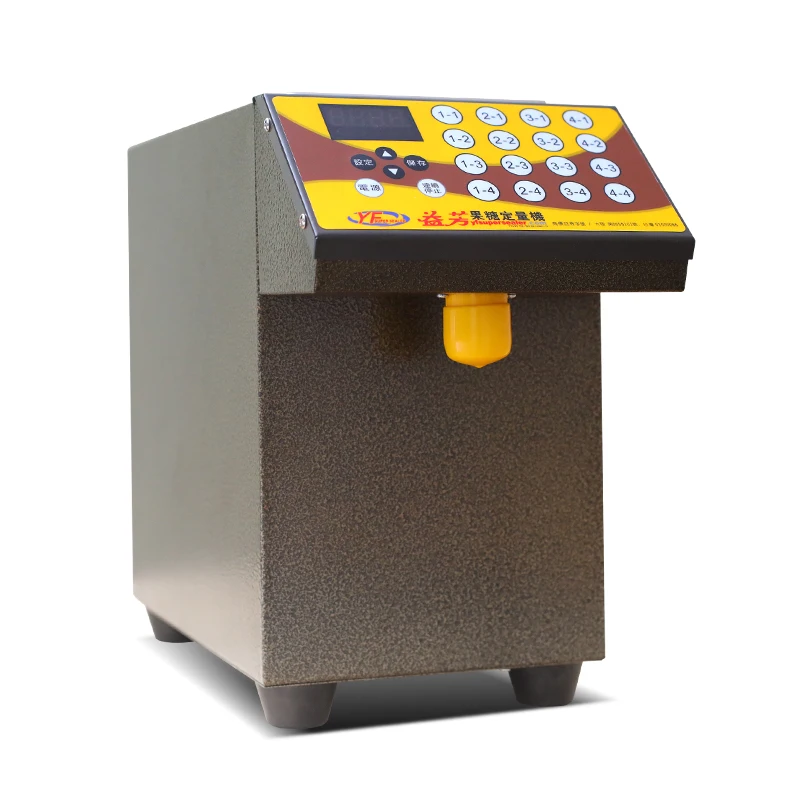 16-Keys Automatic Stainless Steel Fructose Dispenser Machine for Bubble Tea Equipment in Hotels and Restaurants