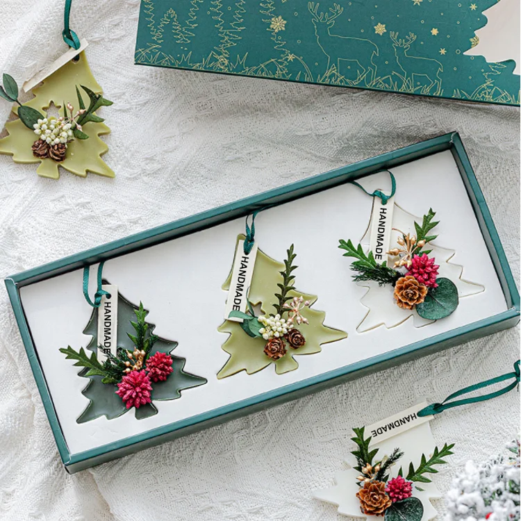 New Design Home Decor Custom Dried Flowers Wardrobe Deodorant 3 Pack Scented Wax Tablets Set