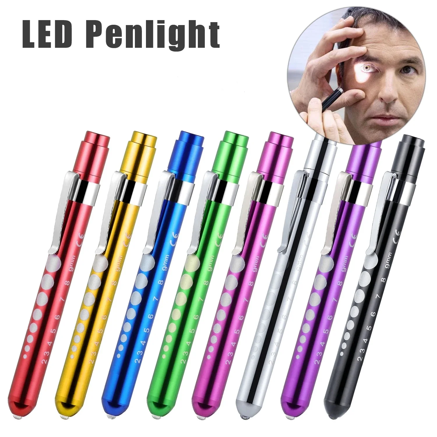 Hot Sale Pocket Mini Medical Light Pen Light White/Yellow LED Penlight Doctor Nurse Medical Aluminium Alloy Pen Torch