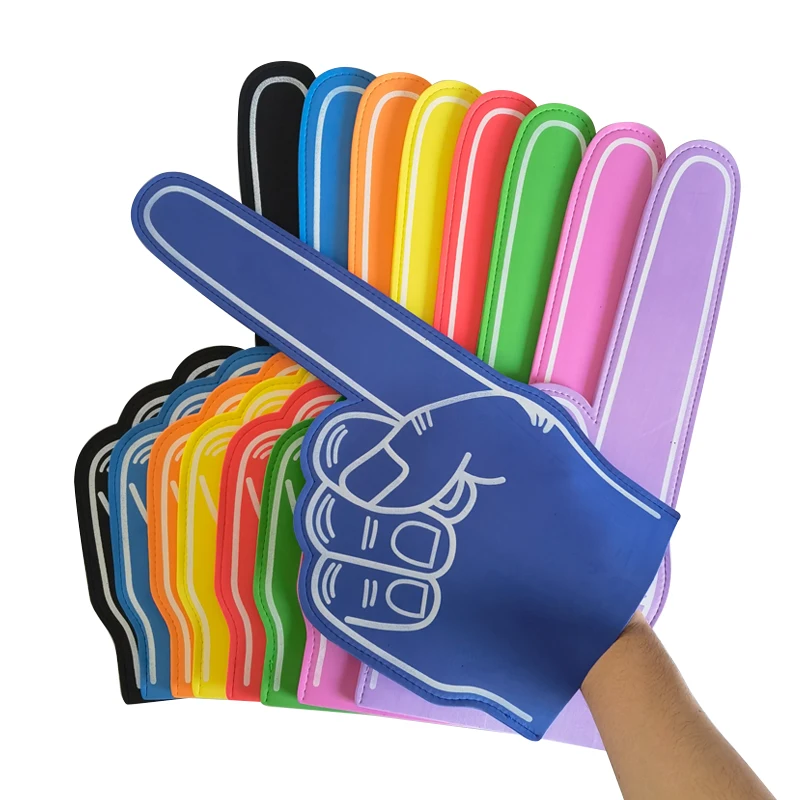 Professional Sponge Cheering Foam Hand Custom Logo Goam Finger Cheering Gloves
