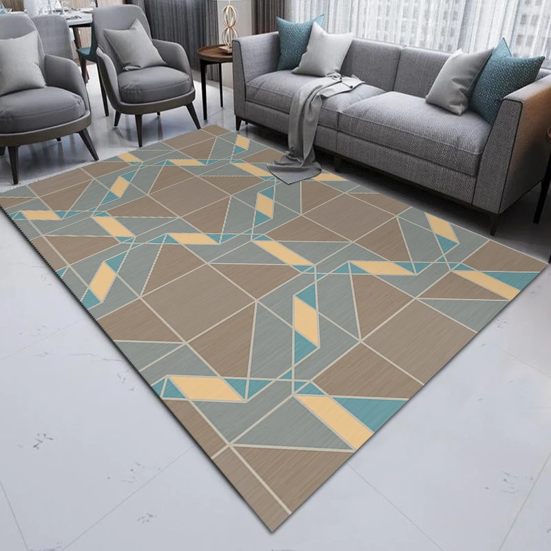 Best Price Modern Geometric Rugs 3d printed Crystal velvet Living room Carpet bedroom floor carpets