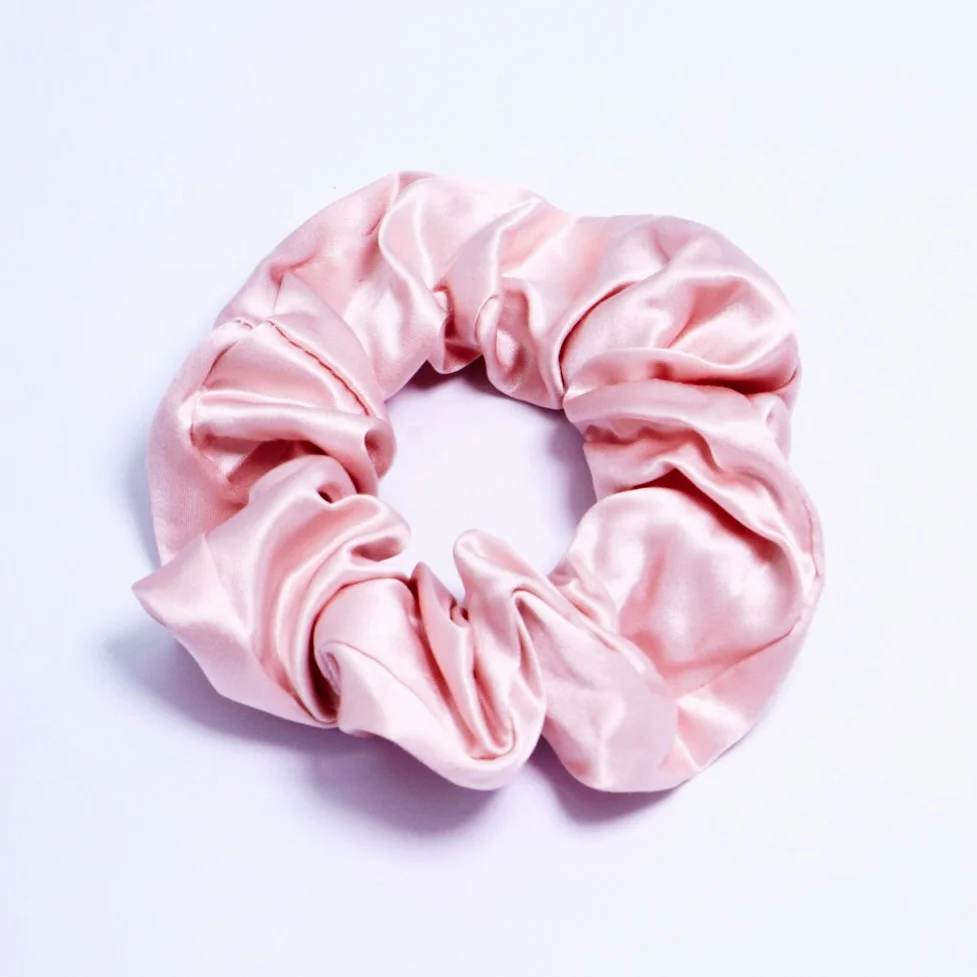trendy silk scrunchie 100% silk scrunchies sustainable silk skinny scrunchies with box