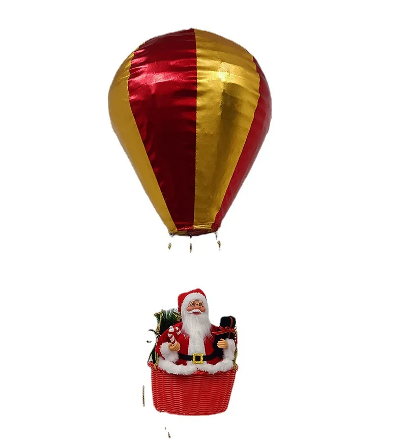 New Santa Claus Hot-air Balloon Pendant Home Christmas Parachute Decorations Ceiling