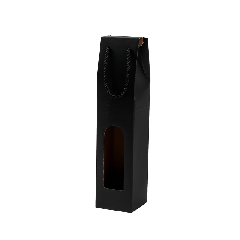 Jialan Factory Custom Luxury Red Wine Gift Box Wine Bottle Packaging Delivery Cardboard Box With Window