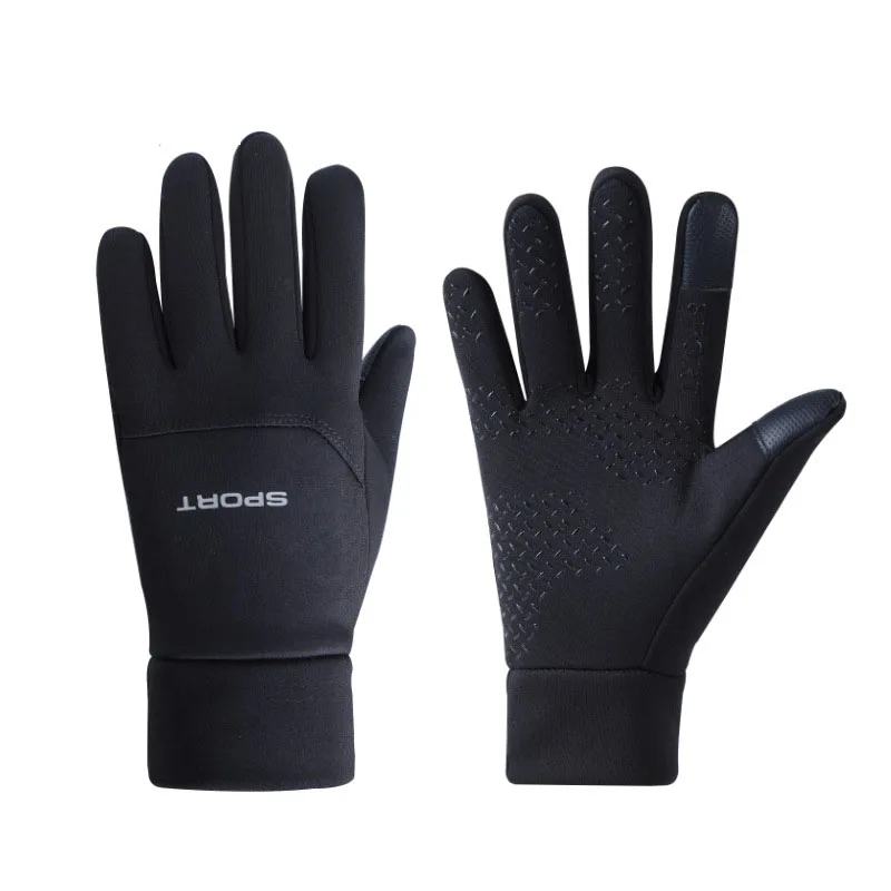 Wholesale Winter Warm Outdoor Cycling Plush Touch Screen Splash Proof Couple Gloves