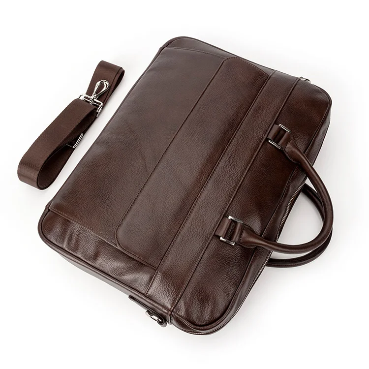 Custom Genuine Leather Bag For Men Business Handbag Shoulder Messenger Bags Men Office Laptop Bag Leather Briefcases