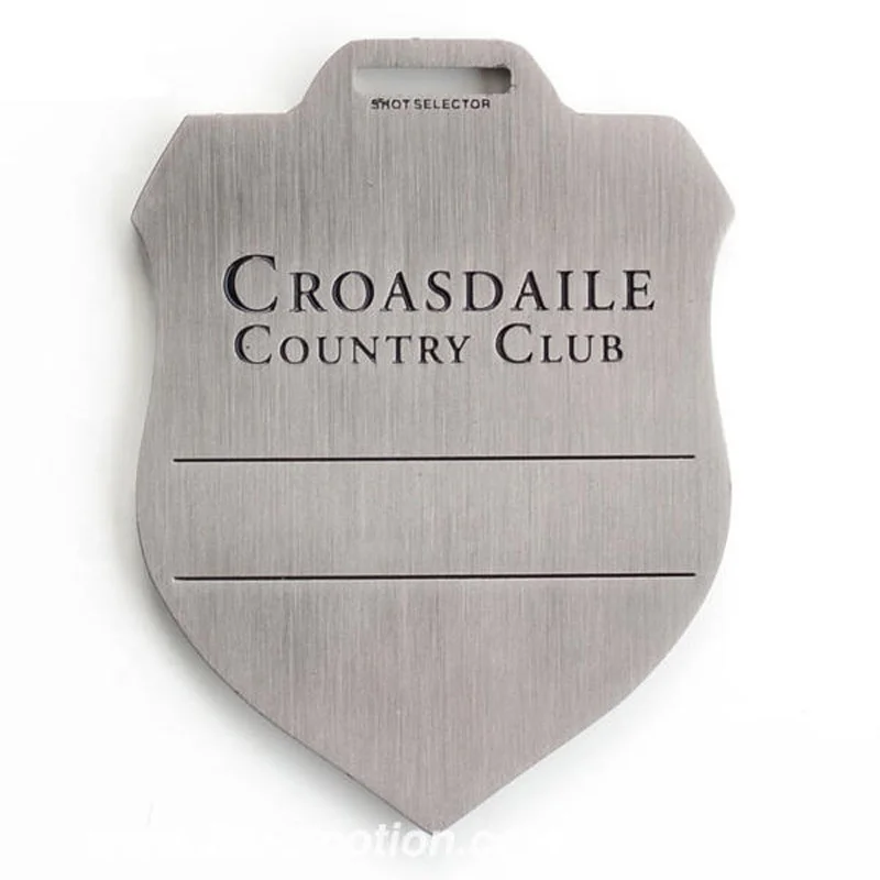 Factory Custom Metal logo Golf Club Bag Tags 3D Golf Bag Tags Custom