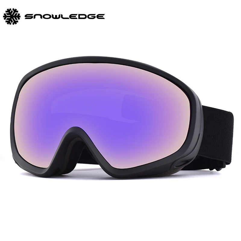 Snowledge youth snow goggles OTG over the glasses double layer anti fog lens design wholesale custom snowboard ski goggles