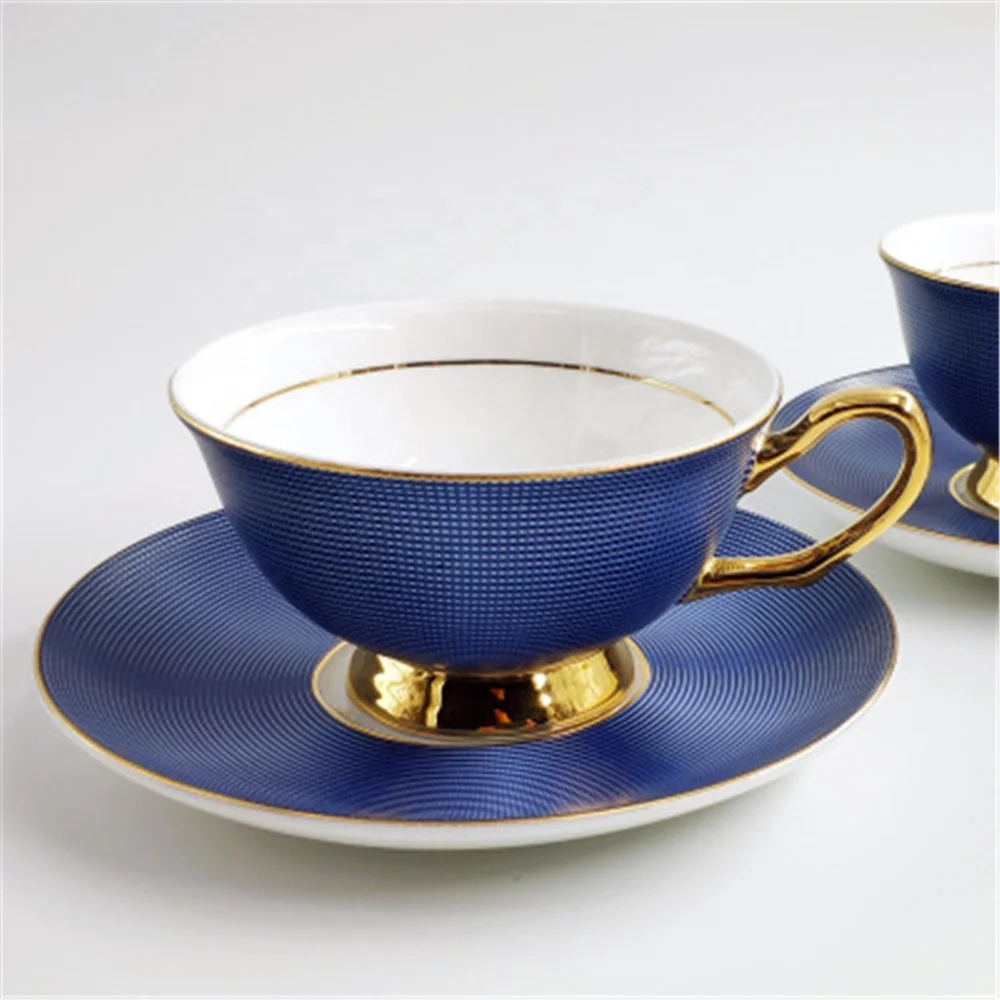 Low Price English Royal Garden Coffee Cup and saucers European Bone China Coffee Cup Set