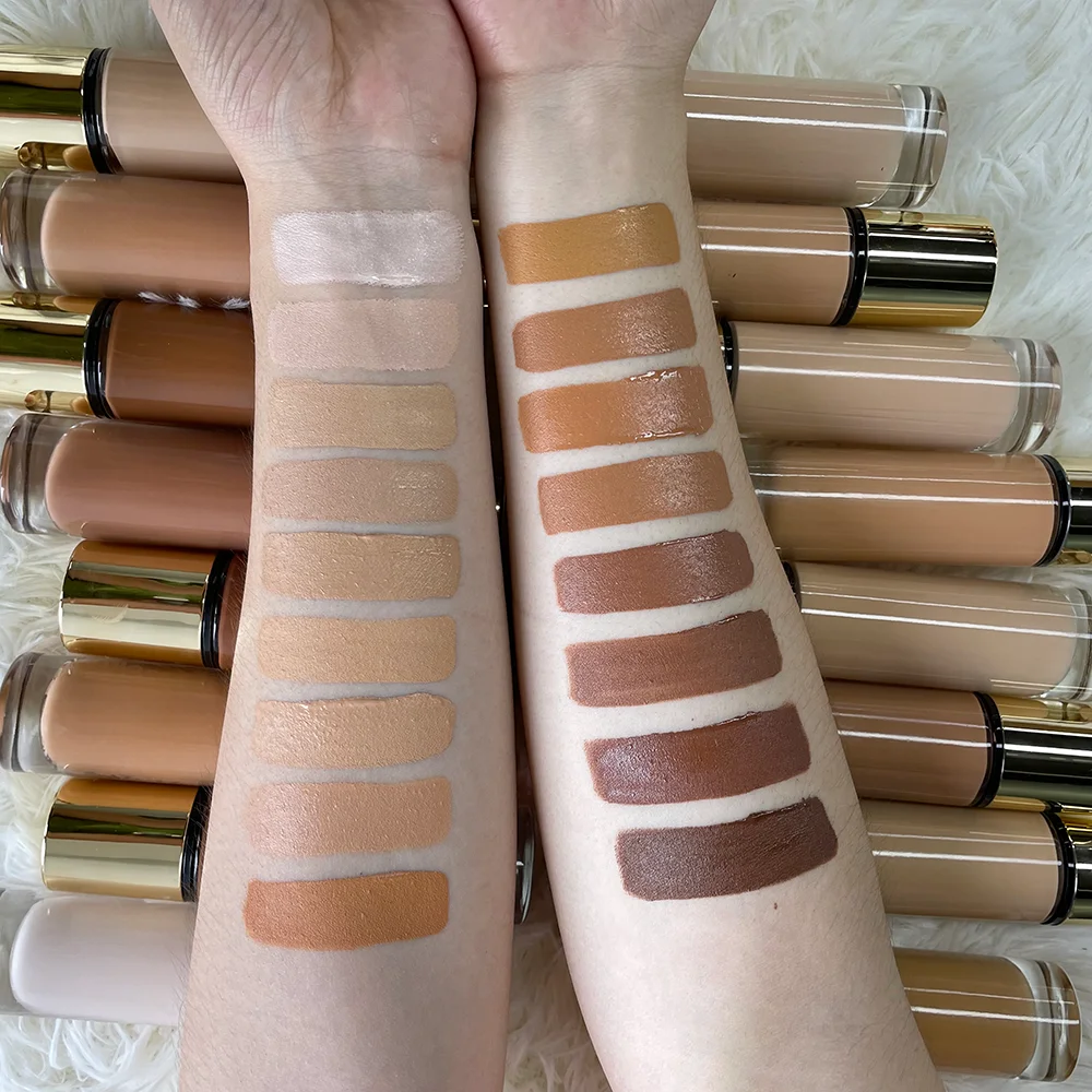 New Design Long Lasting Liquid Foundation for Dark skin Waterproof Foundation Full Coverage