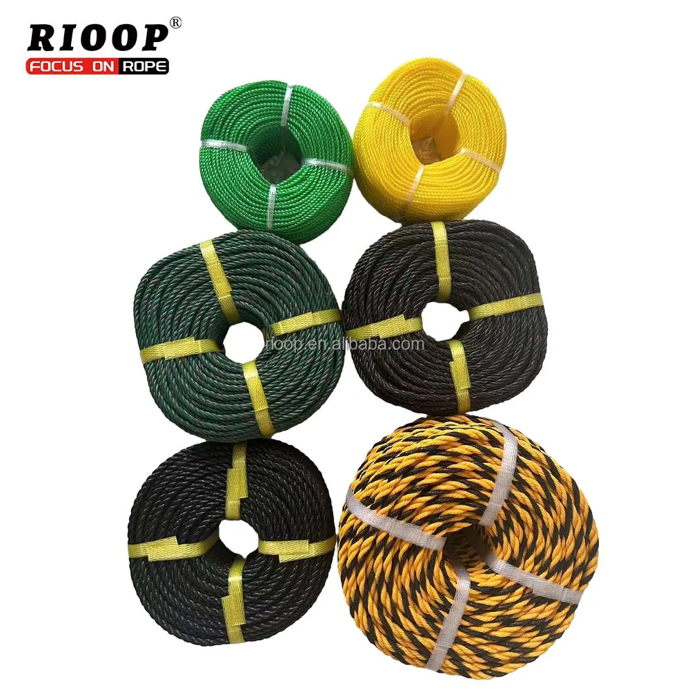 Wholesale for PP Rope Customized Polypropylene Ropes Strong Synthetic Fiber Weave 3 Strand Rope For Angriculturer