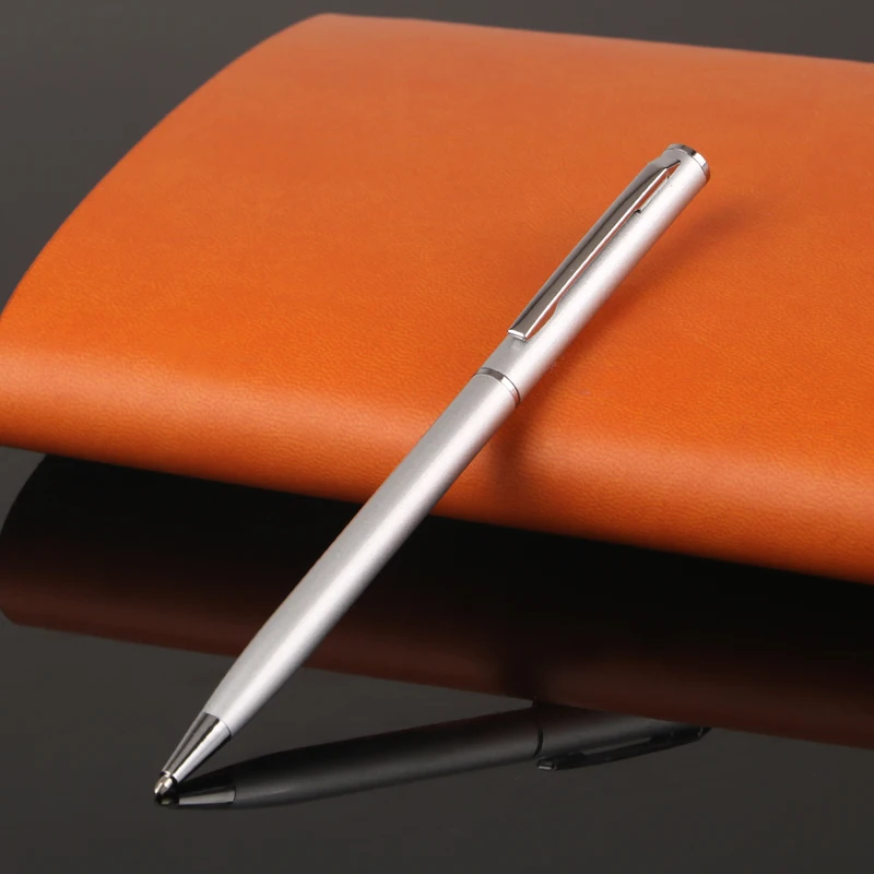 Top Sell Factory Price Ballpoint Pen Blue Beautiful Short Slim Pen Free Sample Cute Small Metal Twist Ball Pen