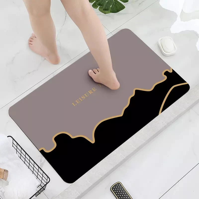 Bathroom Toilet Door Absorbent Floor Mat Carpet Bedroom Non slip Foot Pad Bath Rug Bathroom Mat