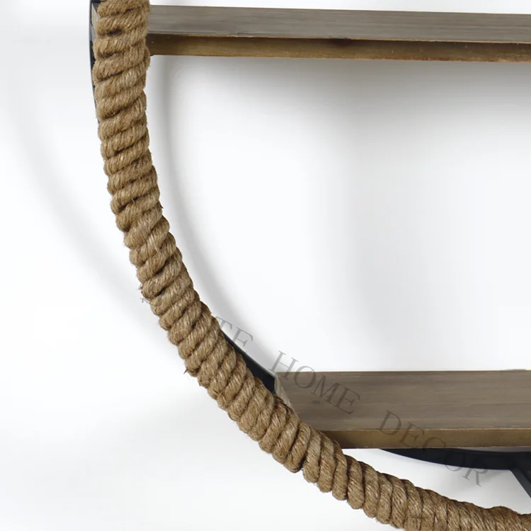 Wholesale Rope & MDF Material Decorative Wall  Shelf For Living Room Furniture