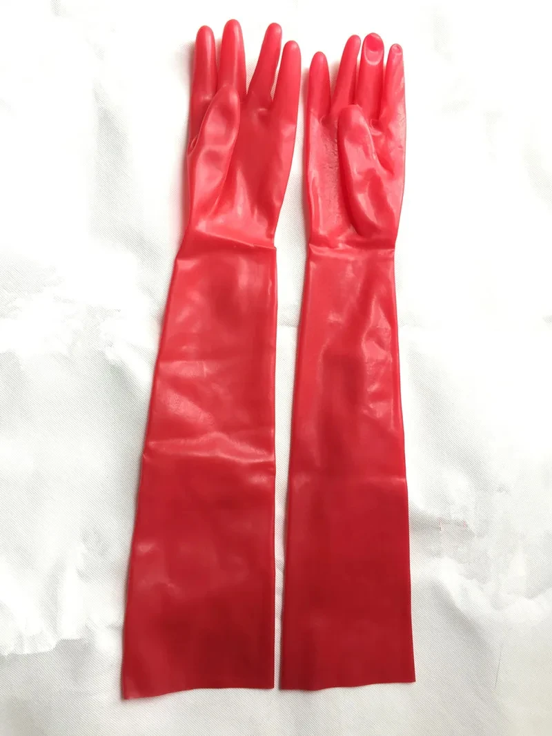 Unisex Latex Rubber Gloves Black Moulded Shoulder Length Latex Gloves unisex Black Long Fetish Gloves