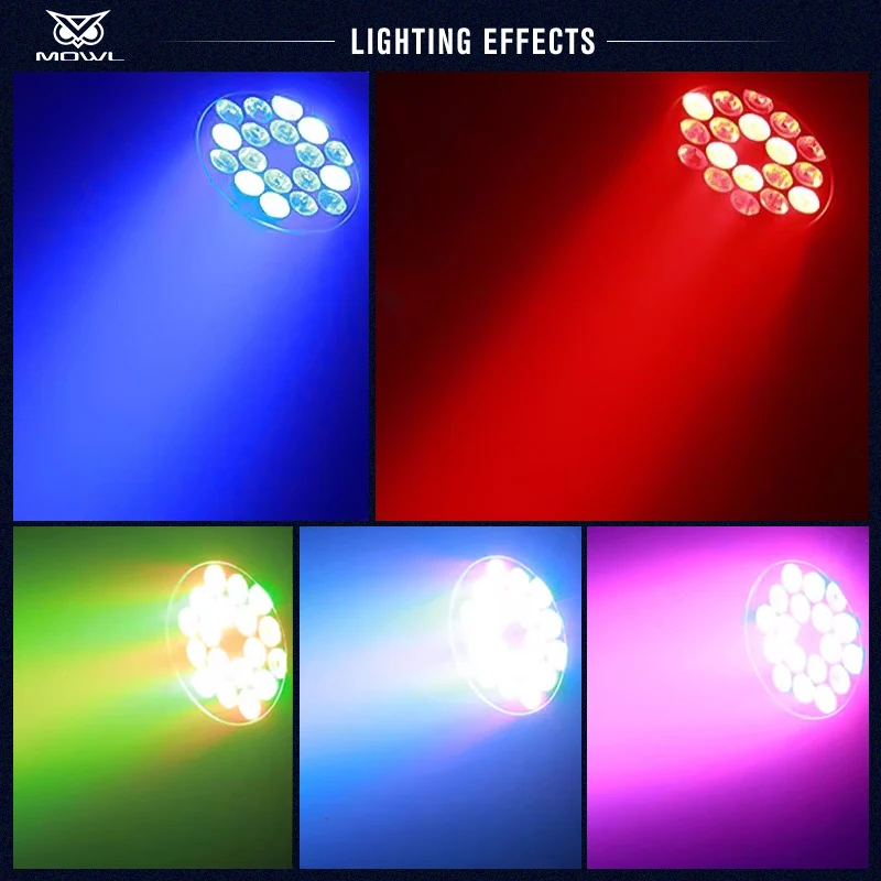 Wholesale 18x10W RGBW 4in1 Moving Head LED Wash Par Light for Stage Disco Bar Dj Club