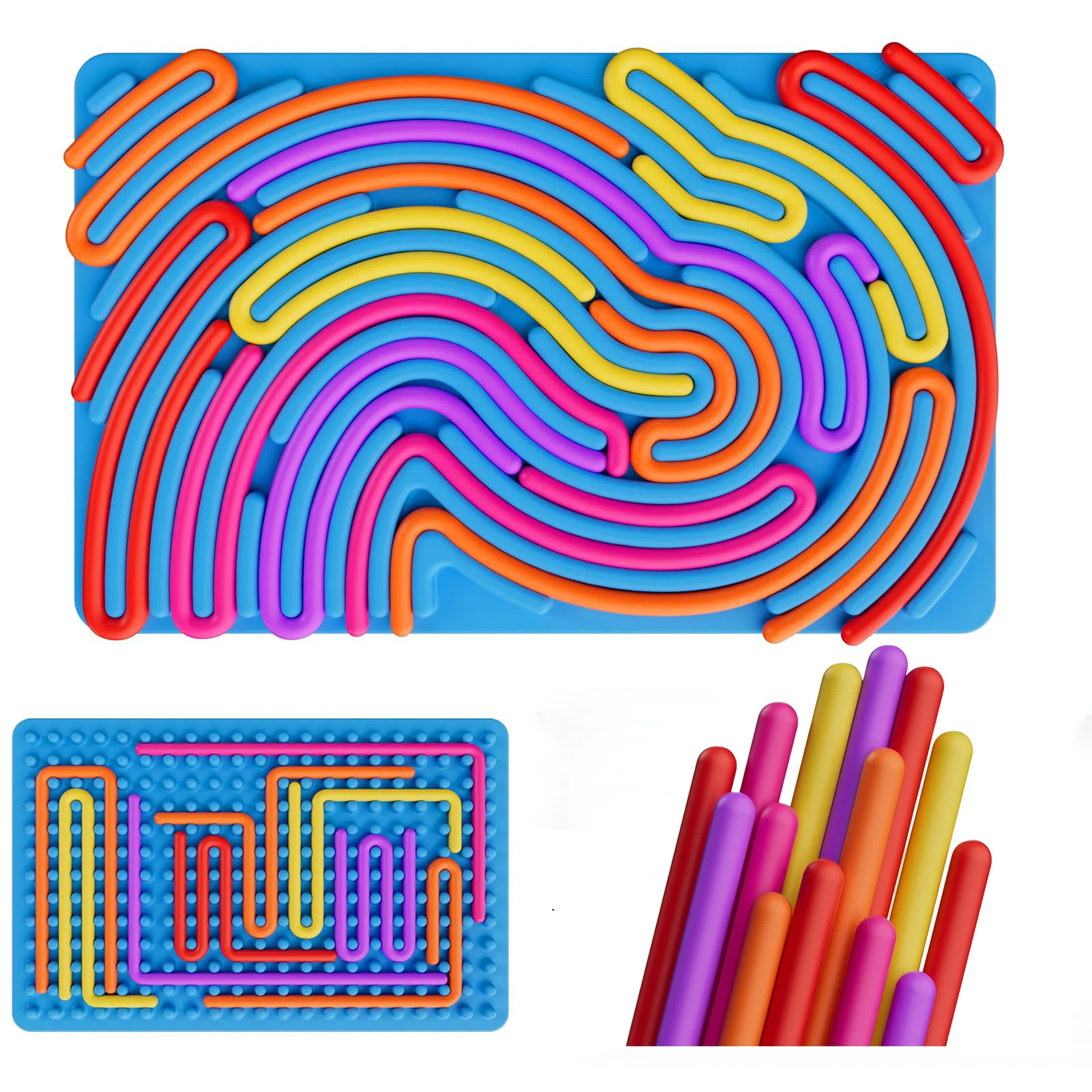 Innovative Trends 2024 Stress Anxiety Relief Silicone Sensory Activity Board Toddler Sensory Fidget Toys For Autistic ADHD