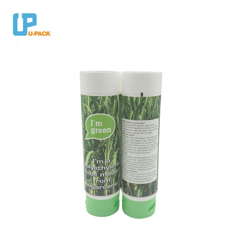 Eco friendly packaging Braskem Green PE Bio-Plastic Tube Sustainable Green Cosmetic Packaging Customized