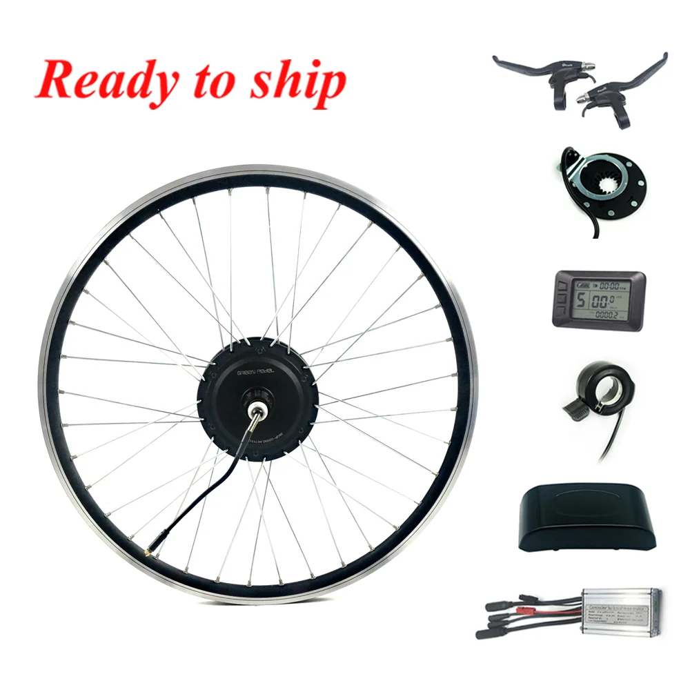 Greenpedel 36v 48v 500w 27.5 28 29 inch rear cassette wheel hub motor electric bike bicycle conversion kit for e bike