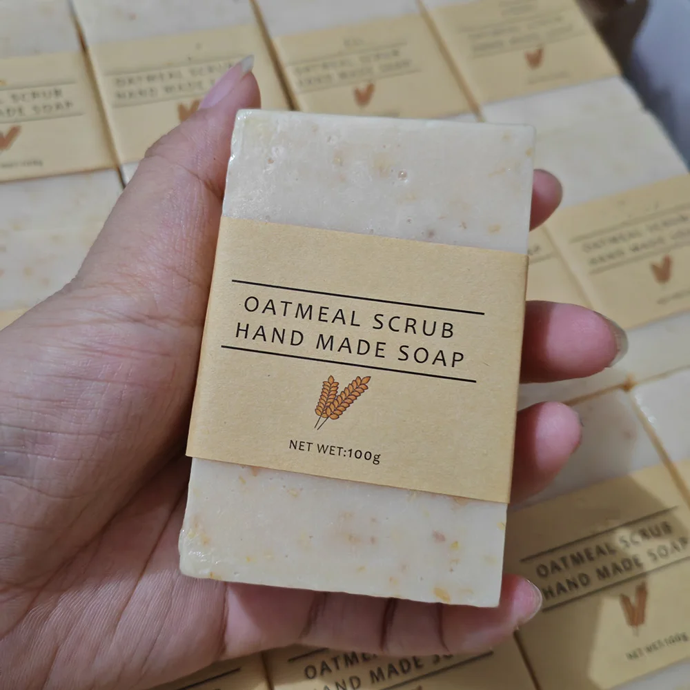 Домашнее масло ши коз козий Овес молоко и мед овсяные миндальные мыла для лица зудящей кожи
