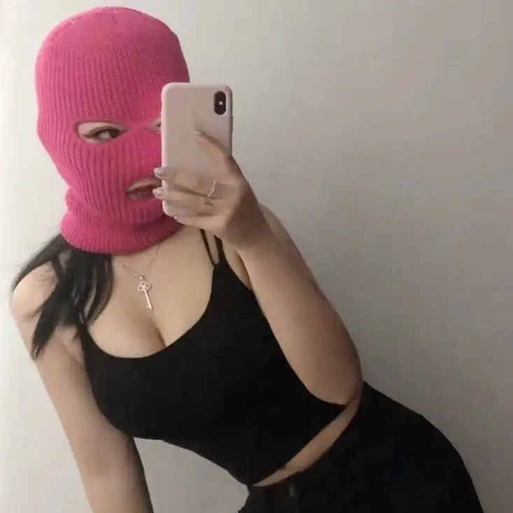 Wholesale Adult Men 3 Hole Ski Masks Sport Cover Face Knitted Beanie Hat full face caps