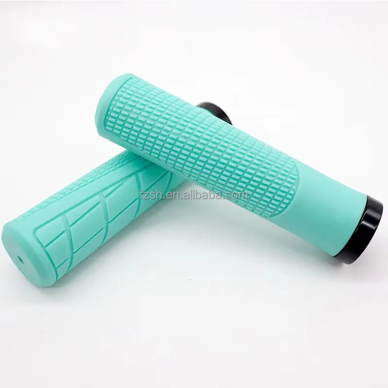 Bicycle Mtb Wapped Handlebar Grips Anti Slip Lock Ring PVC Block Bicycle Handlebars Black Cover Mountain Outdoor Bike
