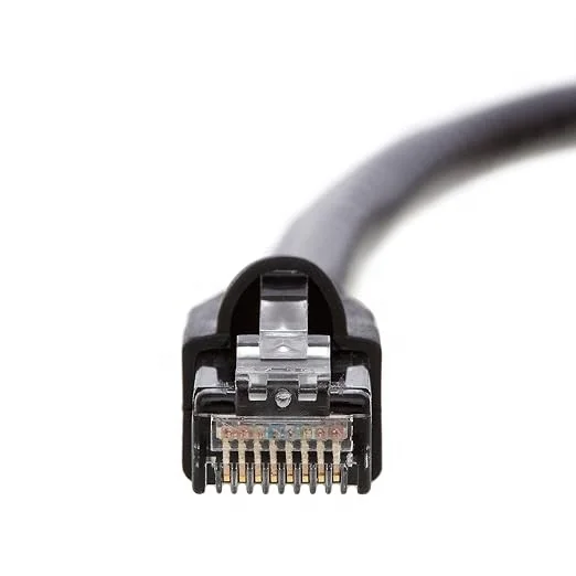 Black CAT 6 Gigabit Ethernet Wire -650MHz 100W Cable Patch Cat 6a 1.5 Meter F-UTP Cat 6a 23awg