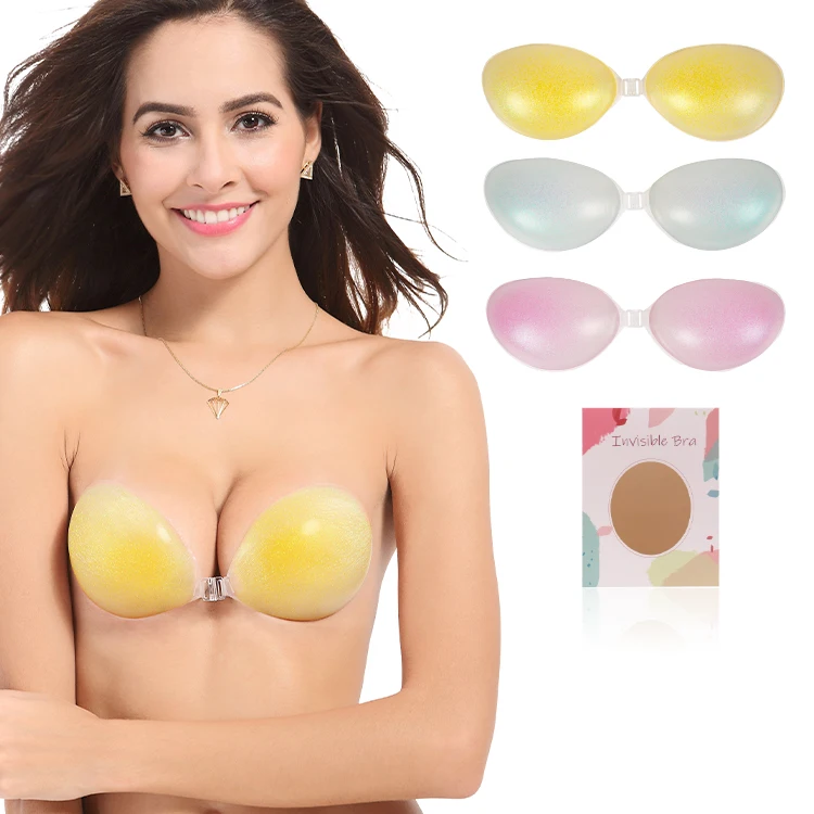 Fashion Twinkle Adhesive Bra Strapless Sticky Invisible Push up Silicone Bra Women Manufacturer Seamless Bra OEM & ODM Wire Free