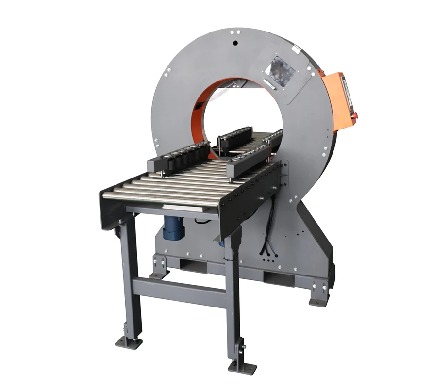 Онлайн полностью автоматическая орбитальная горизонтальная упаковочная машина для поддонов горизонтальная стретч-обертка для длинного продукта для оконных дверей