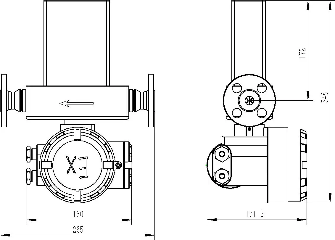 high pressure 25MPa CNG Coriolis mass flow meter