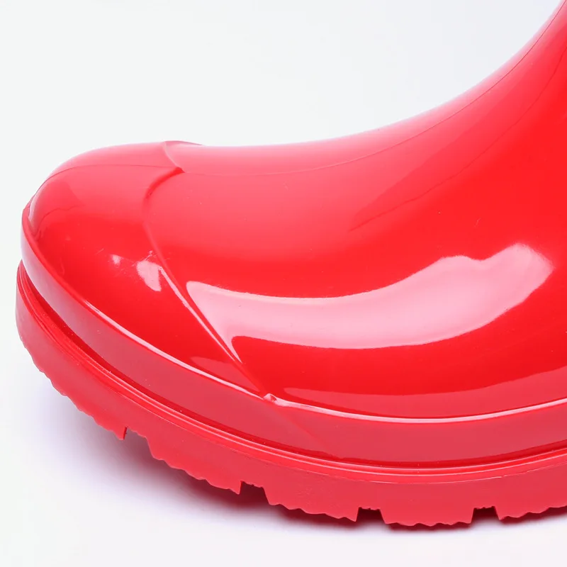 High Quality Custom Outdoor Big Red boots Knee High Waterproof Rubber Rain Boots For Women
