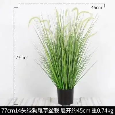 Simulation Setaria Dried Flowers Reed Grain Multigrain Props Decoration Simulation Aquatic Plant Potted