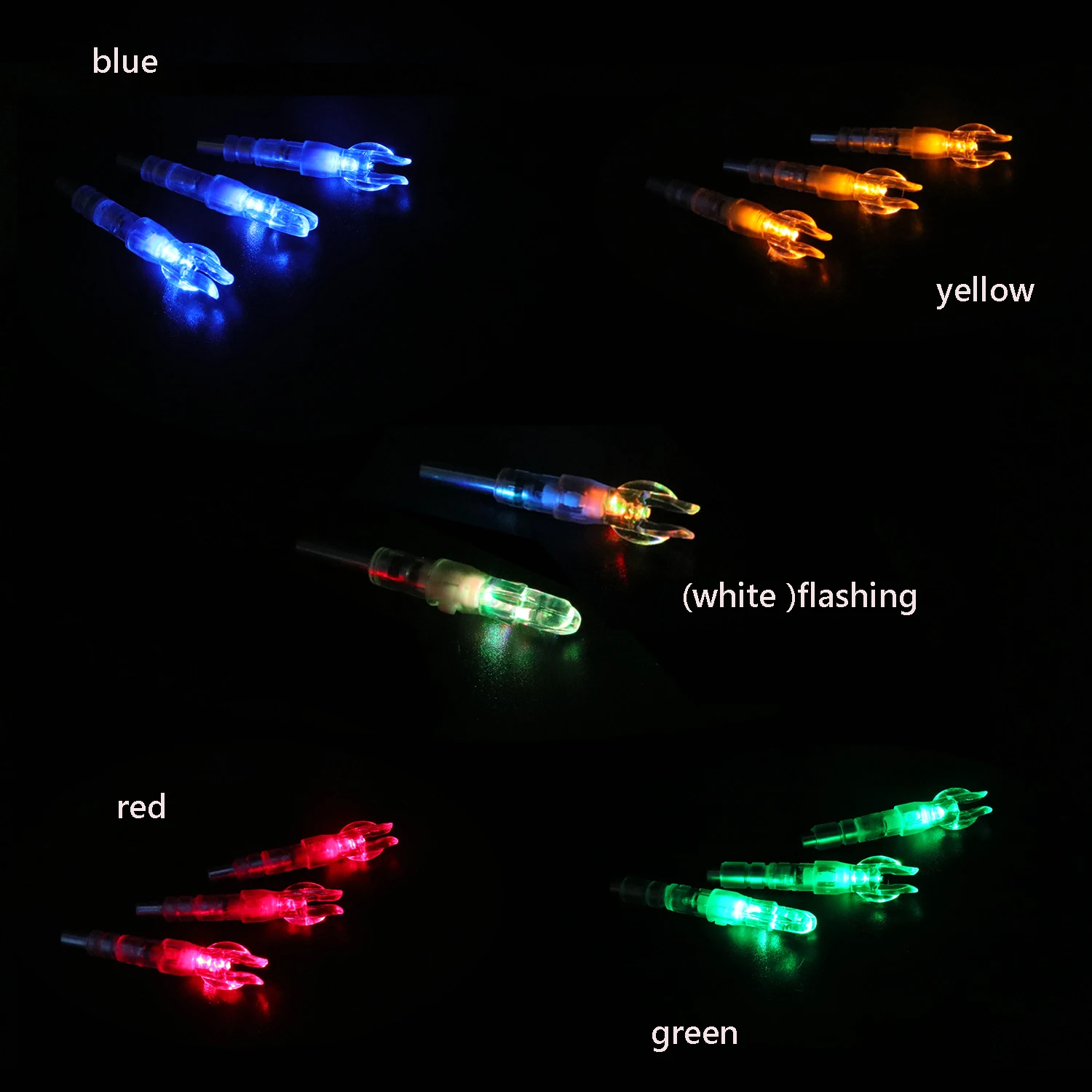 Archery Hunting Accessories LED Lighted Nocks 6.2mm 0.246 inch Archery LED Lighted Nock Arrow Shaft Tail